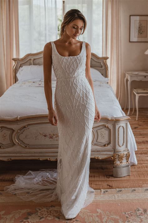 Beaded Square Neck Wedding Dress: Elevate Your Special Day Style