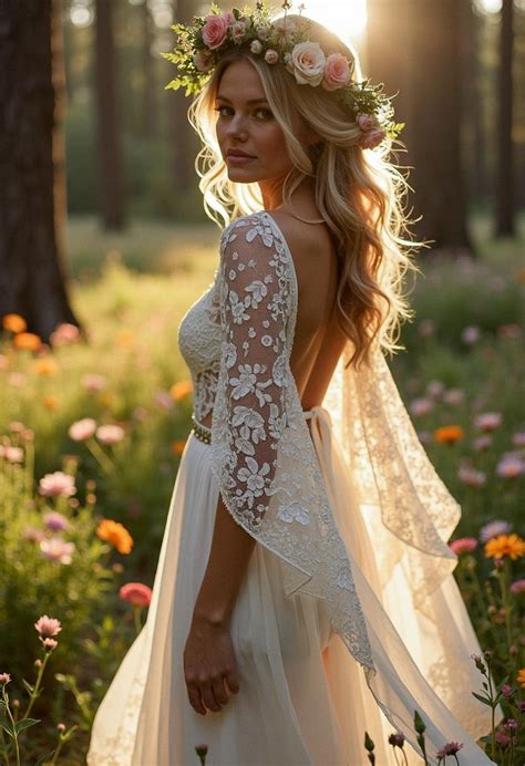 Boho Hippie Wedding Dress Trends 2023