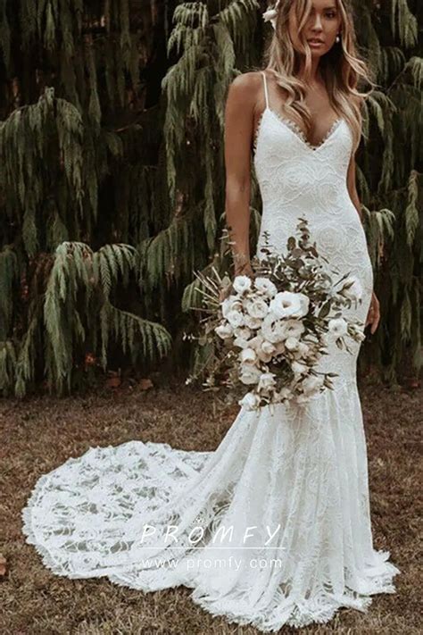 Boho Chic Splendor: Unveil the Best Spaghetti Strap Wedding Dress Styles
