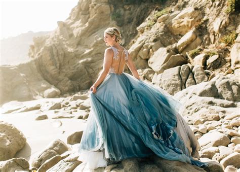 Coloured Beach Wedding Dresses for Unique Looks
