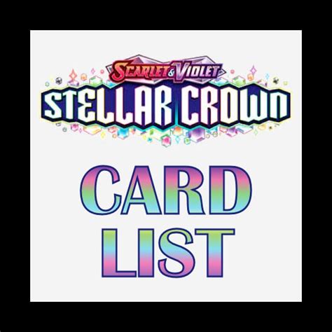 Stellar Crown Master Set List Reveal